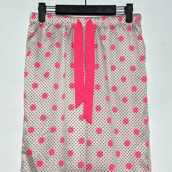 Victoria’s Secret Pink White Black Polka Dot Silky Lightweight Pajama Pants XS - Picture 2 of 8
